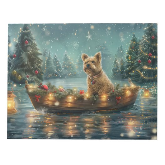 Cairn Terrier Kerst Feestelijke Reis Notitieblok (Voorkant)