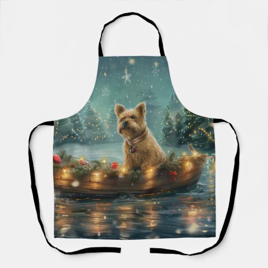 Cairn Terrier Kerst Feestelijke Reis Schort (Voorkant)