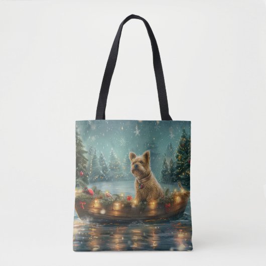 Cairn Terrier Kerst Feestelijke Reis Tote Bag (Voorkant)