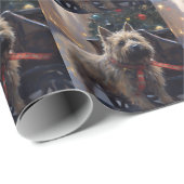 Cairn Terrier Kerst Feestseizoen Cadeaupapier (Rol Hoek)