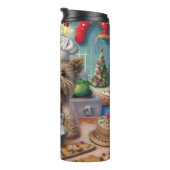 Cairn Terrier Kerstbakken: Festive Kerst Thermosbeker (Geroteerd rechts)