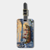 Cairn Terrier Kerstboot Vakantie Bagagelabel (Voorkant verticaal)