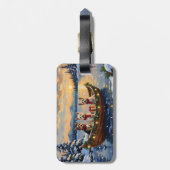 Cairn Terrier Kerstboot Vakantie Bagagelabel (Achterkant verticaal)