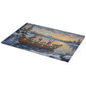 Cairn Terrier Kerstboot Vakantie Snijplank (Hoek)