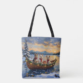 Cairn Terrier Kerstboot Vakantie Tote Bag (Achterkant)