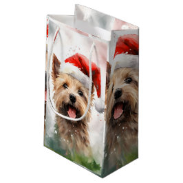 Cairn Terrier Kerstborstel schilderen kunstwerk Klein Cadeauzakje