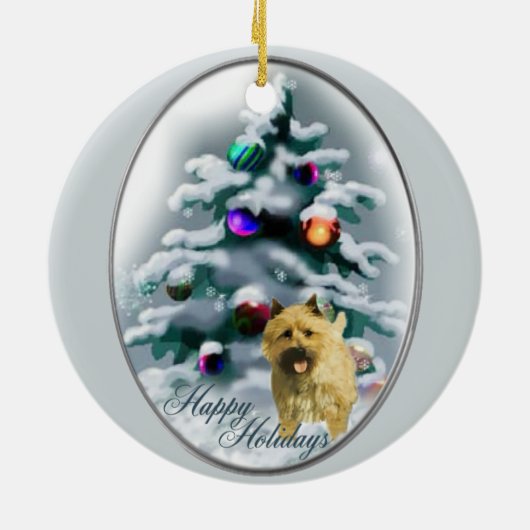 Cairn Terrier Kerstcadeaus Ornament (Achterkant)