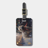 Cairn Terrier Kerstfeest Seizoen Bagagelabel (Voorkant verticaal)