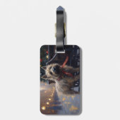 Cairn Terrier Kerstfeest Seizoen Bagagelabel (Achterkant verticaal)