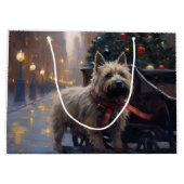 Cairn Terrier Kerstfeest Seizoen Groot Cadeauzakje (Achterkant)