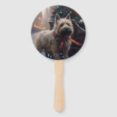 Cairn Terrier Kerstfeest Seizoen Handwaaier (Voorkant)
