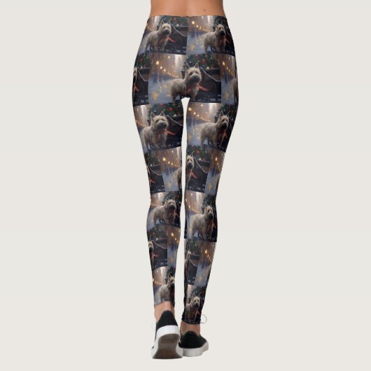 Cairn Terrier Kerstfeest Seizoen Leggings (Achterkant)