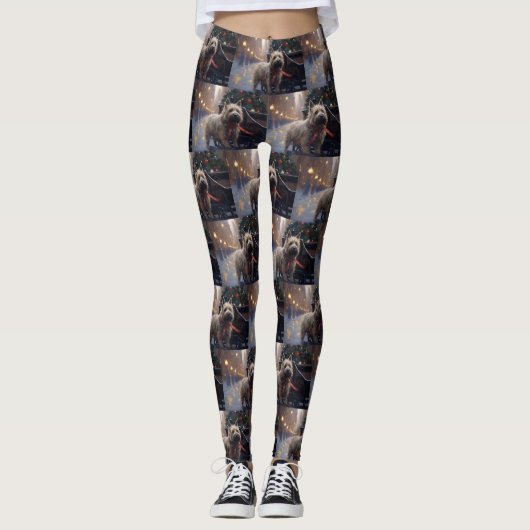 Cairn Terrier Kerstfeest Seizoen Leggings (Voorkant)