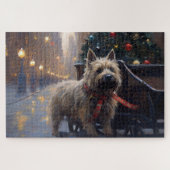 Cairn Terrier Kerstfeest Seizoen Legpuzzel (Horizontaal)