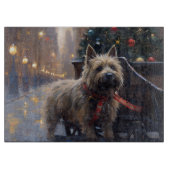 Cairn Terrier Kerstfeest Seizoen Snijplank (Voorkant)