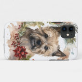 Cairn Terrier Kerstkrans Feestelijke Pup Case-Mate iPhone Case (Achterkant (horizontaal))