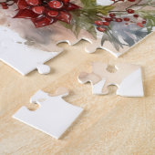 Cairn Terrier Kerstkrans Feestelijke Pup Legpuzzel (Zijkant)