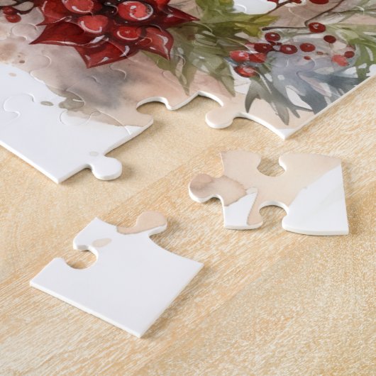 Cairn Terrier Kerstkrans Feestelijke Pup Legpuzzel (Zijkant)