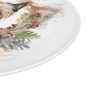 Cairn Terrier Kerstkrans Feestelijke Pup Snijplank (Hoek)