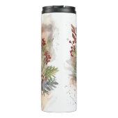 Cairn Terrier Kerstkrans Feestelijke Pup Thermosbeker (Achterkant)