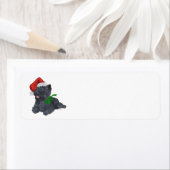 Cairn Terrier Kerstmis Etiket (Insitu)