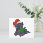 Cairn Terrier Kerstmis Feestdagenkaart (Staand voorkant)