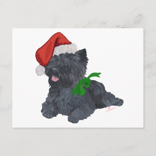 Cairn Terrier Kerstmis Feestdagenkaart (Voorkant)