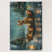 Cairn Terrier Kerstmis Feestelijke Reis Legpuzzel (Verticaal)