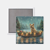 Cairn Terrier Kerstmis Feestelijke Reis Magneet (Voorkant / Achterkant)