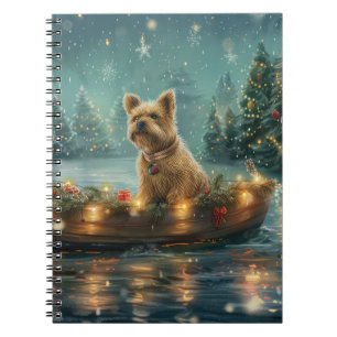 Cairn Terrier Kerstmis Feestelijke Reis Notitieboek