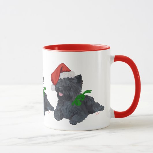 Cairn Terrier Kerstmis Mok (Rechts)