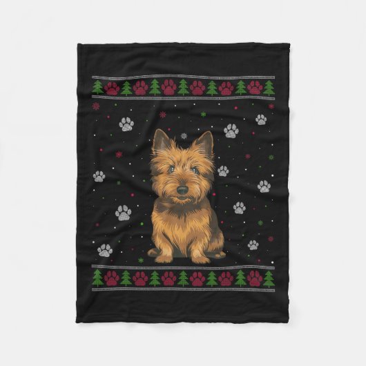 Cairn Terrier Kersttrui Xmas Huisdier Doen Fleece Deken (Voorkant)