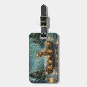 Cairn Terrier Kerstvakantie Bagagelabel (Voorkant verticaal)