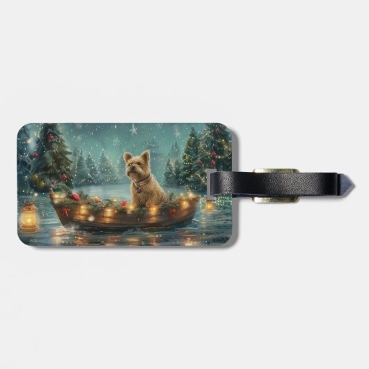 Cairn Terrier Kerstvakantie Bagagelabel (Achterkant horizontaal)