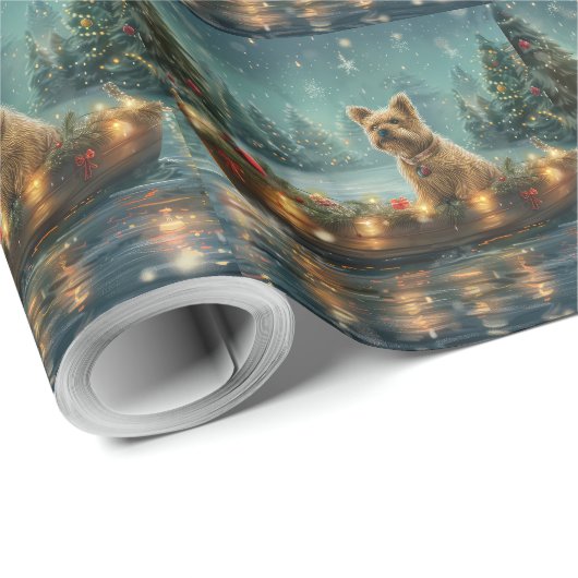 Cairn Terrier Kerstvakantie Cadeaupapier (Rol Hoek)