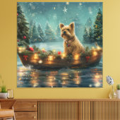 Cairn Terrier Kerstvakantie Canvas Afdruk (Insitu (Woonkamer))