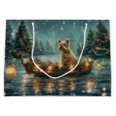 Cairn Terrier Kerstvakantie Groot Cadeauzakje (Voorkant)