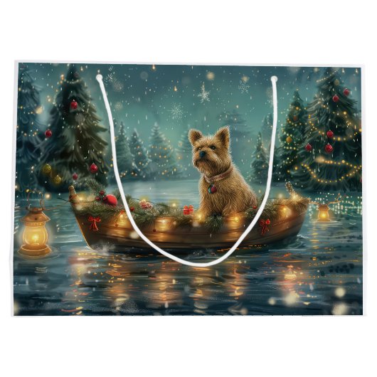 Cairn Terrier Kerstvakantie Groot Cadeauzakje (Achterkant)