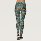 Cairn Terrier Kerstvakantie Leggings (Achterkant)