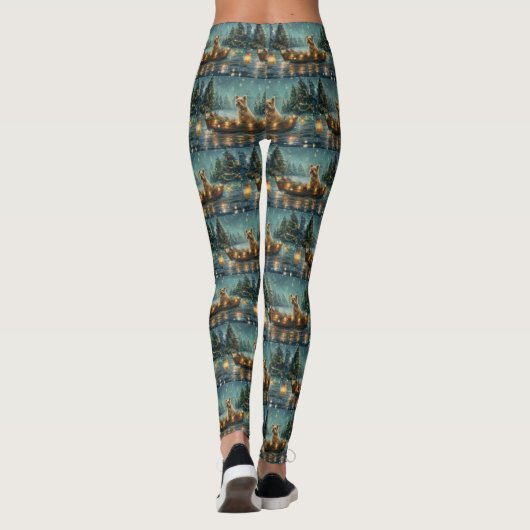 Cairn Terrier Kerstvakantie Leggings (Achterkant)