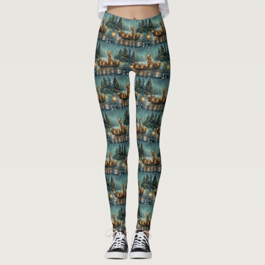 Cairn Terrier Kerstvakantie Leggings (Voorkant)