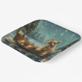 Cairn Terrier Kerstvakantie Papieren Bordje (Gebogen)