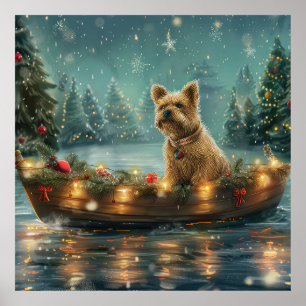 Cairn Terrier Kerstvakantie Poster