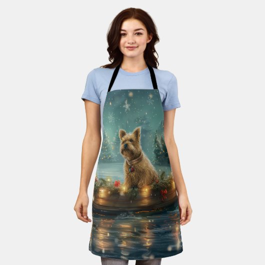 Cairn Terrier Kerstvakantie Schort (Gedragen)