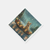 Cairn Terrier Kerstvakantie Servet (Hoek)