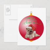 Cairn Terrier Kerstversiering Feestdagenkaart (Voorkant / Achterkant)