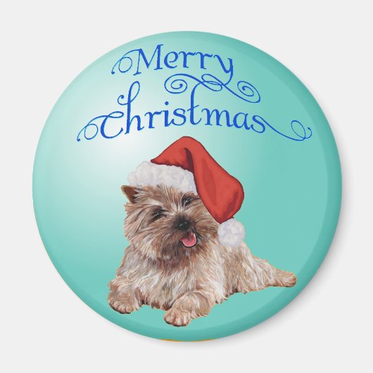 Cairn Terrier Kerstversiering Magneet (Voorkant)