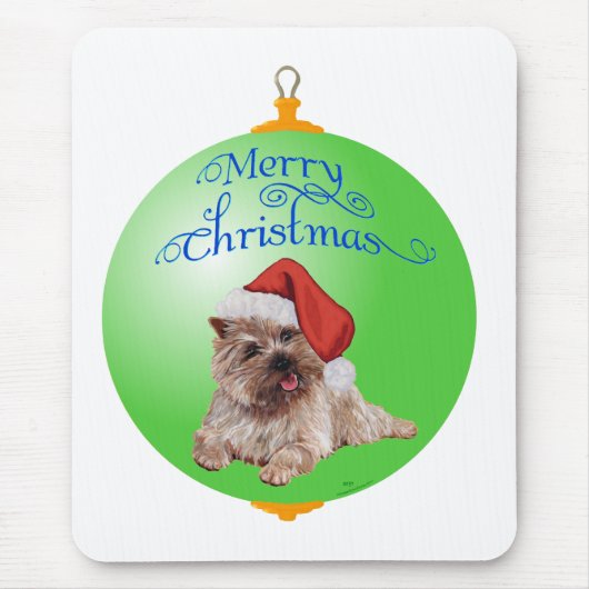Cairn Terrier Kerstversiering Muismat (Voorkant)