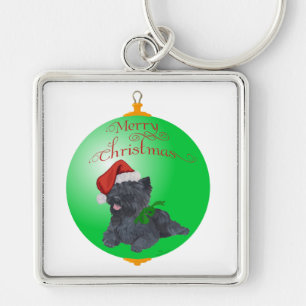 Cairn Terrier Kerstversiering Sleutelhanger