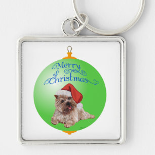 Cairn Terrier Kerstversiering Sleutelhanger